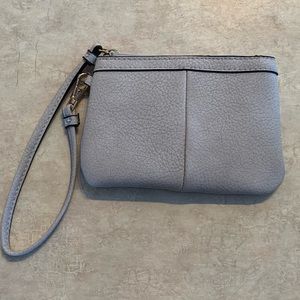 Wilson’s leather soft grey wristlet